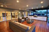 outdoor kitchen outdoor entertainment area merbau decking new home forrest building co